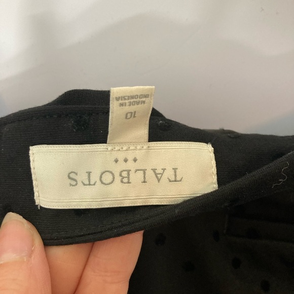 Talbots Black Pants with Polka Dots - Picture 4 of 4